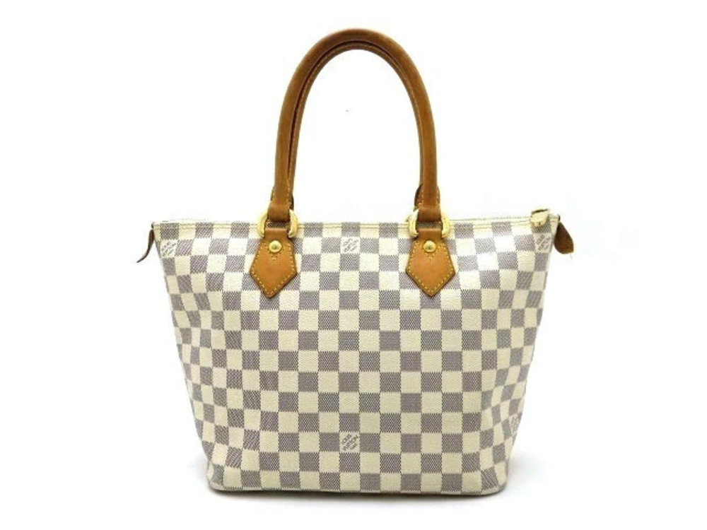 LOUIS VUITTON Bag Handbag Saleya Damier Azur White